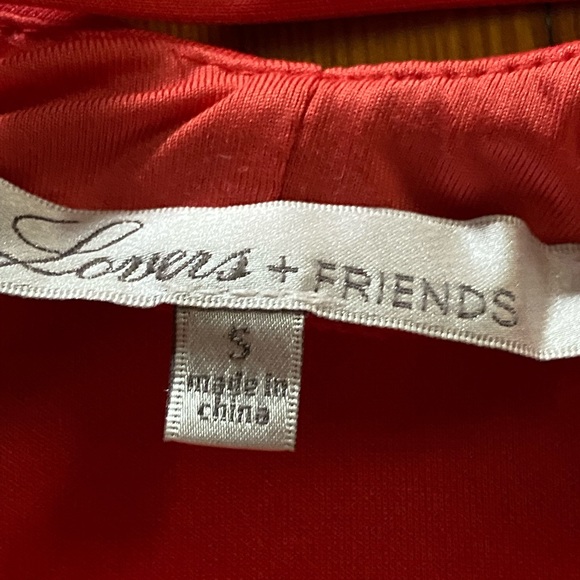 Lover’s + Friends red fitted dress with criss cross straps size Small. - Picture 8 of 13